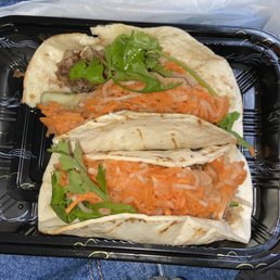 Traditional Taco -- soft taco with Vietnamese ham, liver pâté, roasted ground pork