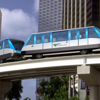 Metromover - Up on the elevated track. - Public Transportation Near Me - Miami, Florida Metromover - Up on the elevated track. - Public Transportation Near Me - Miami, Florida