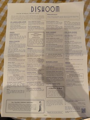 Menu photo 3 Dishoom London, XGL