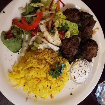 Cafe Turko - Kafta kebab.  Delicious. Meat tender and very flavorful. - Halal Near Me - Seattle, Washington