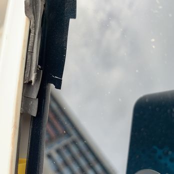 SafePro Auto Glass - Mournings of both sides of front window were cut to remove broken the window and left unfixed. - Auto Glass Services Near Me - Chandler, Arizona