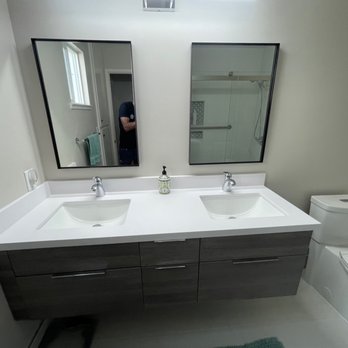 Cypress Kitchen & Bath - Floating vanity with low profile handles - Cabinetry Near Me - San Jose, California Cypress Kitchen & Bath - Floating vanity with low profile handles - Cabinetry Near Me - San Jose, California