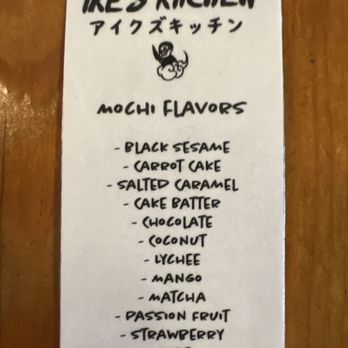 Ike’s Kitchen - Dessert Menu (Mochi) - Japanese Near Me - Roanoke, Virginia