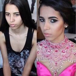 Glamour Galore - Before & After prom makeup!