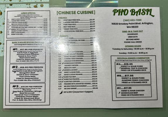 Menu photo 6 Pho Basil Arlington, WA Menu photo 6 Pho Basil Arlington, WA
