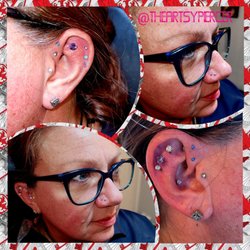Ink Station Tattoo Studio - Regular client, all piercings done by Mandie