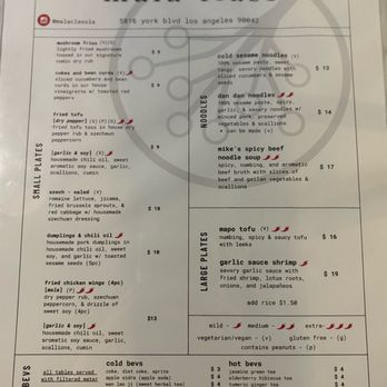 Mala Class - Menu - Szechuan Near Me - Los Angeles, California