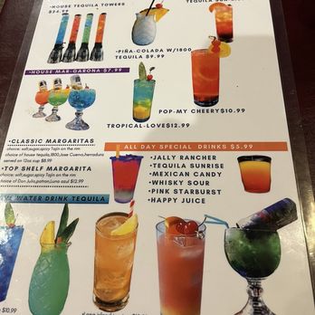 Melecios - Drink Menu - Mexican Near Me - Carolina Beach, North Carolina