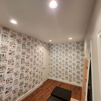 River City Contracting - Finished wallpaper and paint in this gorgeous basement office! - General Contractors Near Me River City Contracting - Finished wallpaper and paint in this gorgeous basement office! - General Contractors Near Me
