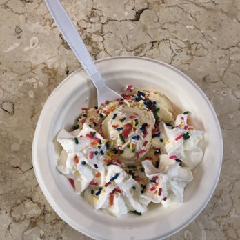 Tropical Dreams - Birthday cake ice cream with sprinkles and whipped cream - Ice Cream & Frozen Yogurt Near Me - Kapaa, Hawaii Tropical Dreams - Birthday cake ice cream with sprinkles and whipped cream - Ice Cream & Frozen Yogurt Near Me - Kapaa, Hawaii