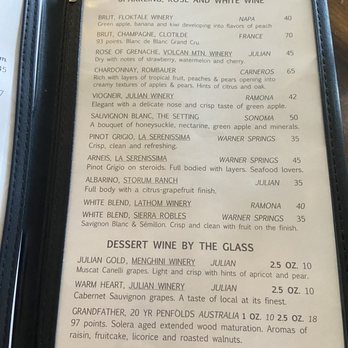 Jeremy's on the Hill - Drink List Pg2 - New American Near Me - Julian, California Jeremy's on the Hill - Drink List Pg2 - New American Near Me - Julian, California