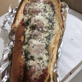 Rizza Pizza - Meatball Sandwich, tastes even better than it looks and it looks delicious! - Pizza Near Me - Upland, California