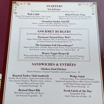 Carnation Cafe - Menu - American Near Me - Anaheim, California