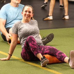 Iron City Elite Fitness and Performance  - Foam Rolling before a session to get muscles ready