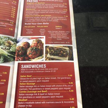 Bella’s Pizza - Menu - Pizza Near Me - Carol Stream, Illinois