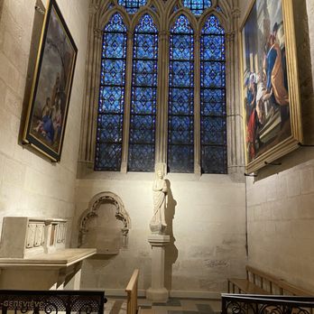 Notre Dame de la Paix - The glass is so blue now. - Paris, 75 Notre Dame de la Paix - The glass is so blue now. - Paris, 75