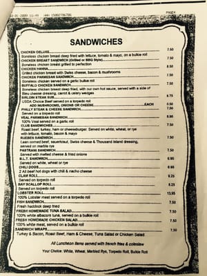 Menu photo 7 Hanna's Place Uxbridge, MA
