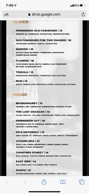 Menu photo 6 Permission Whiskey & Service Houston, TX Menu photo 6 Permission Whiskey & Service Houston, TX