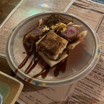 Susuru - Special of the day, Wagyu Sandwich with real gold flakes - Izakaya Near Me - Orlando, Florida Susuru - Special of the day, Wagyu Sandwich with real gold flakes - Izakaya Near Me - Orlando, Florida