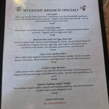 The Keg and Egg - Menu - American Near Me - Wilmington, North Carolina The Keg and Egg - Menu - American Near Me - Wilmington, North Carolina