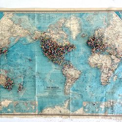Gopher Hole Museum - World visitors map! @Torrington's World Famous Gopher Hole Museum