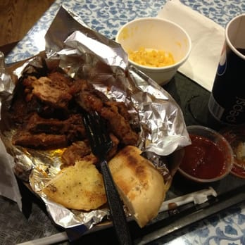 Marshall's Bodacious Bbq - Like 3 lbs of ribs in the combo special. This is only part though, I started eating already, sorry - Barbeque Near Me - Ventura, California