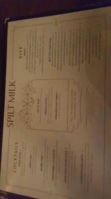 Menu photo 7 Spilt Milk Chicago, IL
