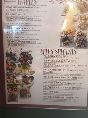 Menu photo 1 Thai Pattaya Lubbock, TX