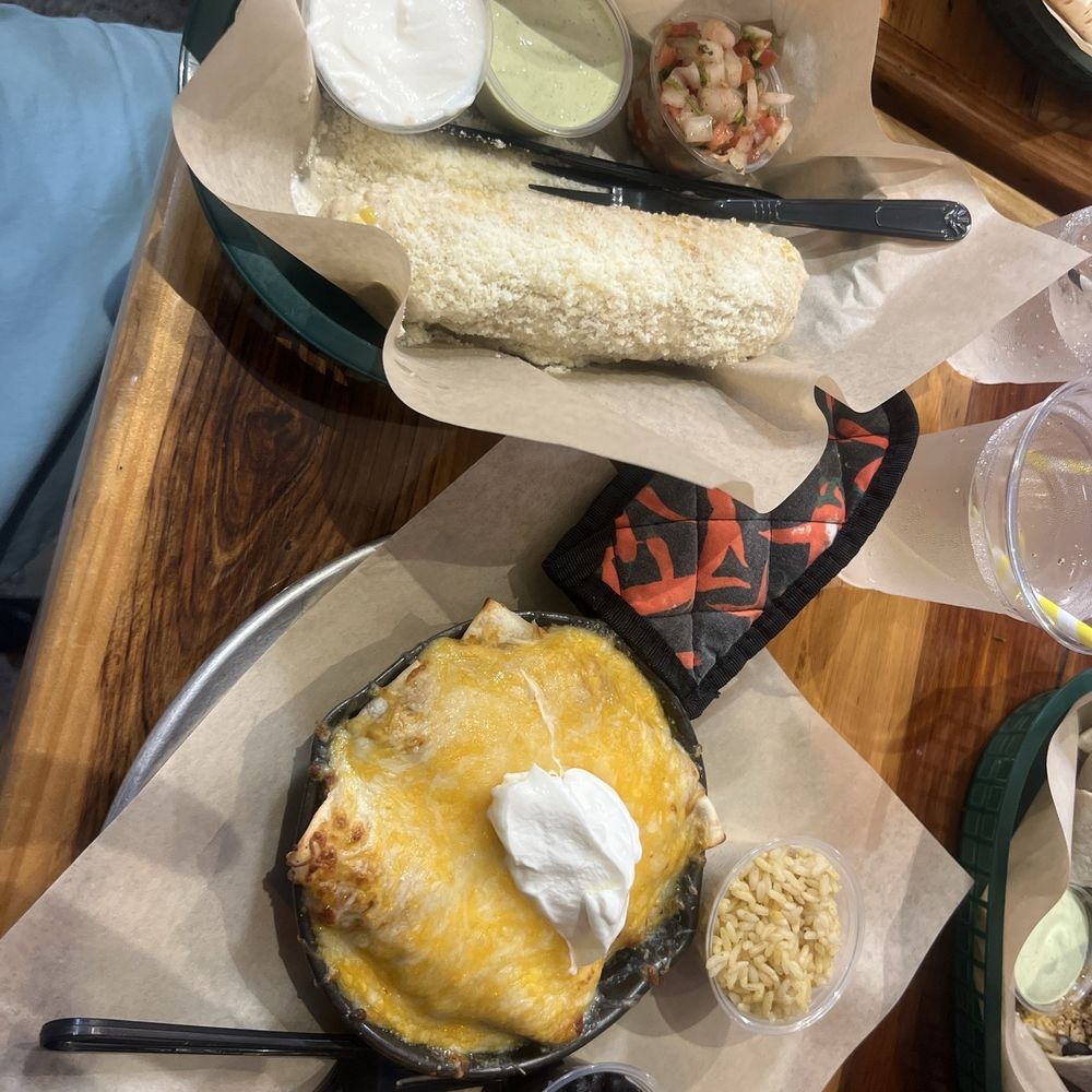 Taco Station - Roasted Corn Elote and Steak Enchiladas. - Mexican Near Me - Pompano Beach, Florida Taco Station - Roasted Corn Elote and Steak Enchiladas. - Mexican Near Me - Pompano Beach, Florida