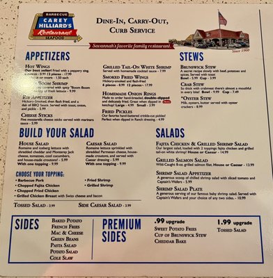 Menu photo 4 Carey Hilliard's Restaurant Pooler, GA Menu photo 4 Carey Hilliard's Restaurant Pooler, GA