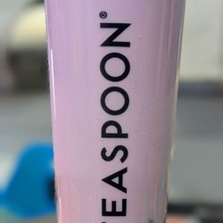 Teaspoon - Ube Astra, Coconut infused Ube, honey boba, and creme brulee foam. Usually it looks layered