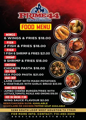 Menu photo 2 Prime 44 Bar and Grill Houston, TX Menu photo 2 Prime 44 Bar and Grill Houston, TX