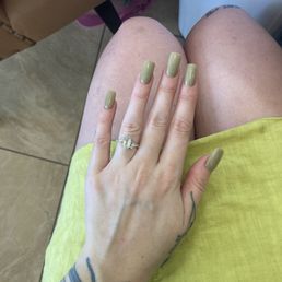 Dip manicure with tips