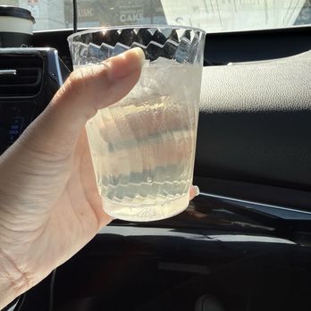 Choco Bakery & Cafe - Water that I saw come straight from the tap   The tap water maybe isn't the problem, the problem was how yellow it looks. - Patisserie/Cake Shop Near Me - Corona, California