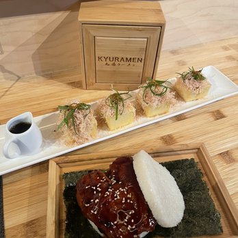 Kyuramen - Age Agedashi Tofu K5.Eel Avocado Rice Burger K5. - Ramen Near Me - Oak Park, Illinois Kyuramen - Age Agedashi Tofu K5.Eel Avocado Rice Burger K5. - Ramen Near Me - Oak Park, Illinois