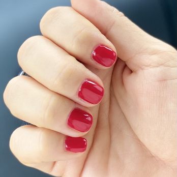 Jojoba Nails & Spa - OPI Hot Red (#147) by Kim - Nail Salons Near Me - Arlington, Massachusetts
