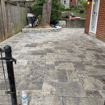 Stoneman Construction & Landscaping - Removed old concrete pad and replaced with pavers - Landscaping Near Me - Alexandria, Virginia