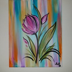 The Naked Canvas - Tip Toe through the Tulip. Join us June 23 and Let's Paint