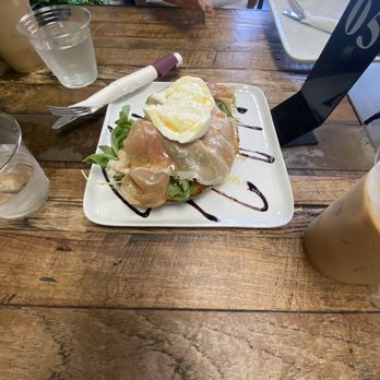Mika's - We had the most delicious prosciutto apricot burrata toast! The iced honey lavender latte with oat milk was one of the best I've ever had! - Cafes Near Me - San Marcos, California