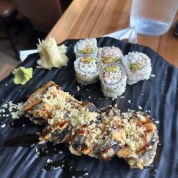 Baltimore roll (top) and volcano roll (bottom)