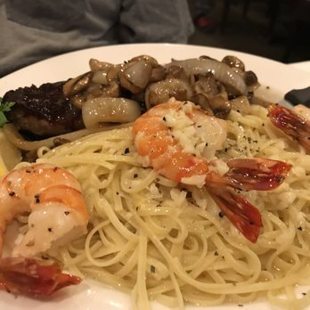 Assaggio - Kapolei - Chefs Special NY Steak and Shrimp Scampi- $38.90 - Italian Near Me - Kapolei, Hawaii Assaggio - Kapolei - Chefs Special NY Steak and Shrimp Scampi- $38.90 - Italian Near Me - Kapolei, Hawaii