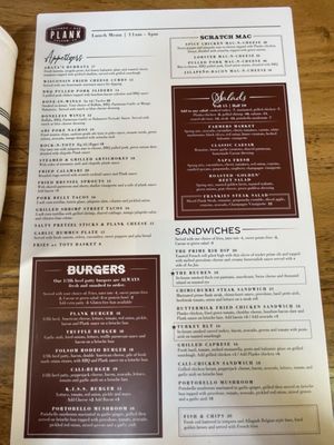 Menu photo 5 Plank Craft Kitchen & Bar Folsom, CA