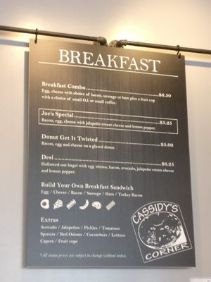 Menu photo 6 Cassidy's Corner Cafe Lakewood, CA