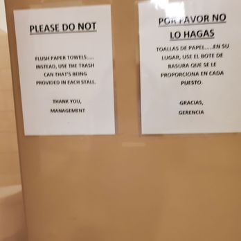Hobby Lobby - Paper towels versus Toilet paper... do they really mean to wipe yourself and put the remnants in the trash can...? - Art Supplies Near Me - Katy, Texas