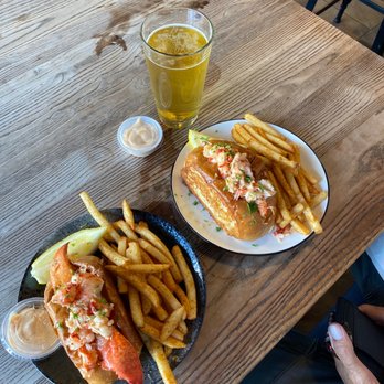 Hook & Anchor - Two Lobster Rolls with yummy well-seasoned French fries. - Seafood Near Me - Costa Mesa, California