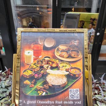 Chatti by Regi Mathew - Outside with photo of special festival menu - Indian Near Me - New York, New York Chatti by Regi Mathew - Outside with photo of special festival menu - Indian Near Me - New York, New York