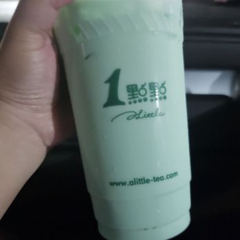 Alittle Tea - Mint green milk tea L size. My fav - Bubble Tea Near Me - Diamond Bar, California