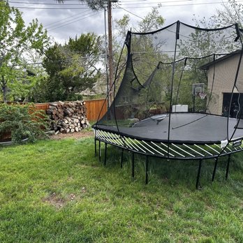 Heads Up Tree Service - Work area after they were done. Far nicer than before the tree fell on the trampoline. - Tree Services Near Me - Boise, Idaho Heads Up Tree Service - Work area after they were done. Far nicer than before the tree fell on the trampoline. - Tree Services Near Me - Boise, Idaho