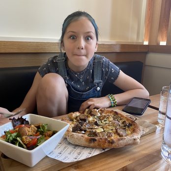 Basil & Board - Lunch size 8" Nolan pizza and salad. The Nolan was our favorite pizza. - Pizza Near Me - Salem, Oregon Basil & Board - Lunch size 8" Nolan pizza and salad. The Nolan was our favorite pizza. - Pizza Near Me - Salem, Oregon