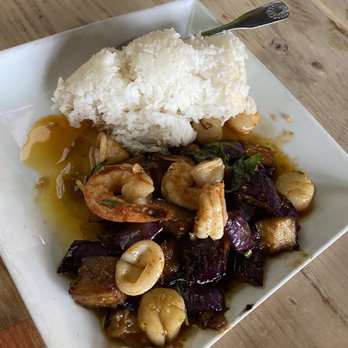 Manao Thai Street Eats - Spicy Eggplant with seafood - Thai Near Me - Seattle, Washington Manao Thai Street Eats - Spicy Eggplant with seafood - Thai Near Me - Seattle, Washington
